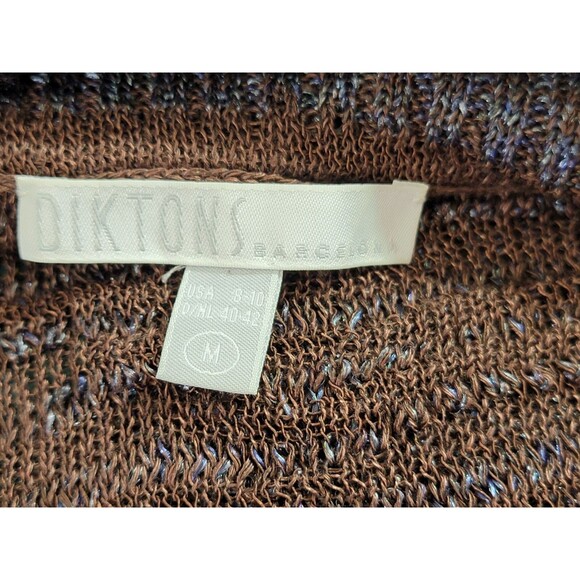 Diktons Barcelona 8/10 Open Linen Blend Lightweight Cardigan Sweater Knit EUC - Picture 8 of 10